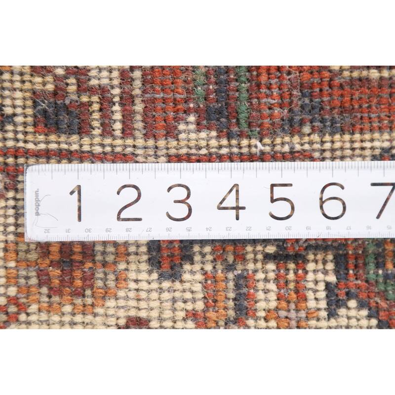 Hand Knotted Oriental 100% Wool Carpet Traditional Medallion Navy Blue & Blues Heriz (serapi) Area Rug - 3' 0'' X 2' 0''