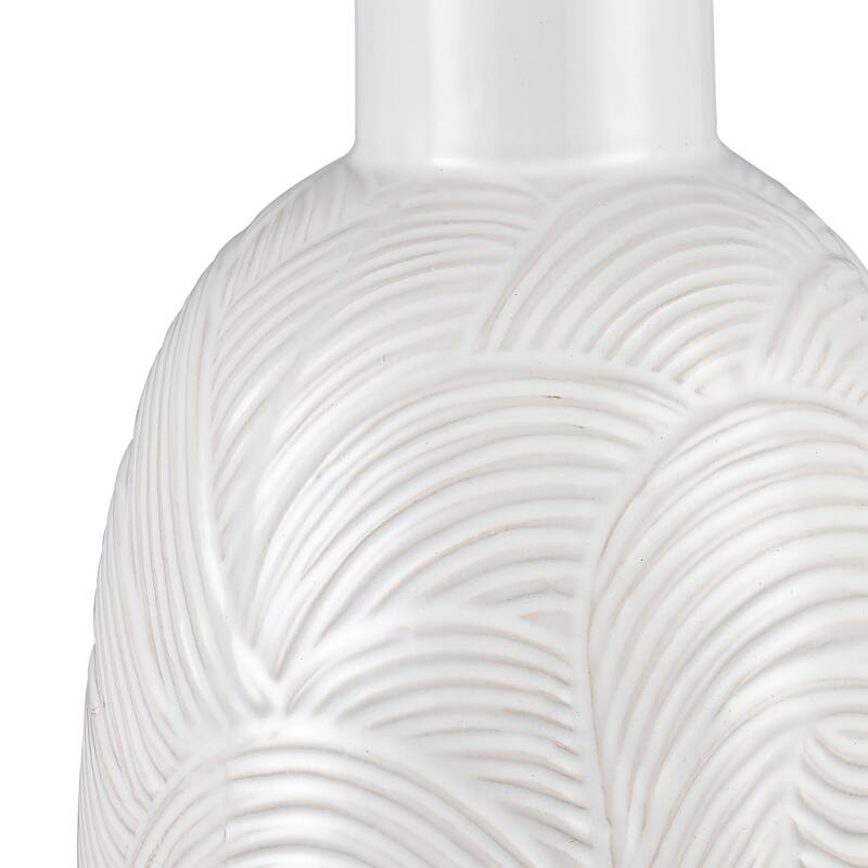 Elk Home Flynn Gloss White Earthenware 7 Inch Wide Vase