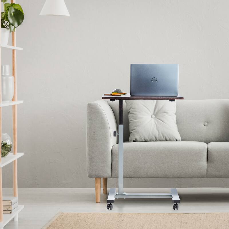 airLIFT 23.6" Overbed Height Adjustable Mobile Side Table Cart