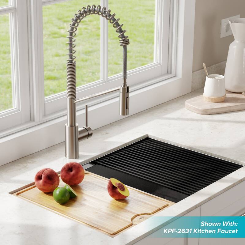 KRAUS Kore Workstation Undermount Stainless Steel Kitchen Sink
