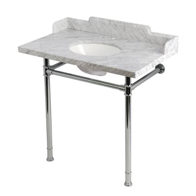 Kingston Brass KMS36228M3 Wesselman 36" Rectangular Marble and