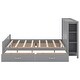 preview thumbnail 22 of 32, Wood Platform Beds Frame Full Size Storage Bed with Storage Shelves Headboard and 4 Drawers, Support Slats, Space Saving Storage