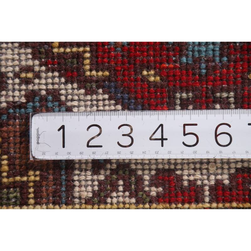 Traditional Red Heriz Serapi Foyer Area Rug Hand-knotted Wool Carpet - 2'0"x 3'0"