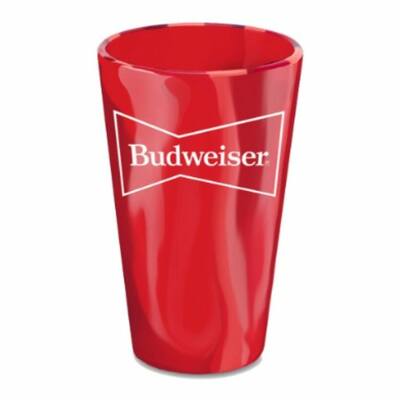 Budweiser 16oz. Capacity Silicone Cup Sets 4 Pack - Red