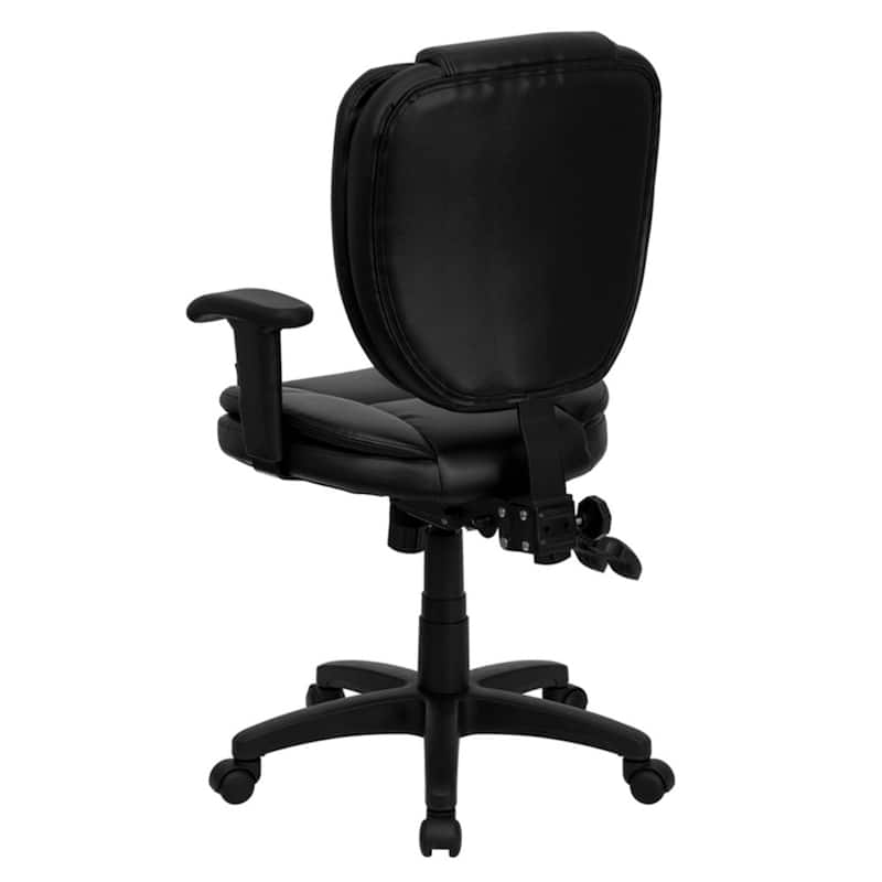 Mid-Back Multifunction Swivel Ergonomic Task Office Chair - 25.75"D x 19.75"W x 35" - 41"H