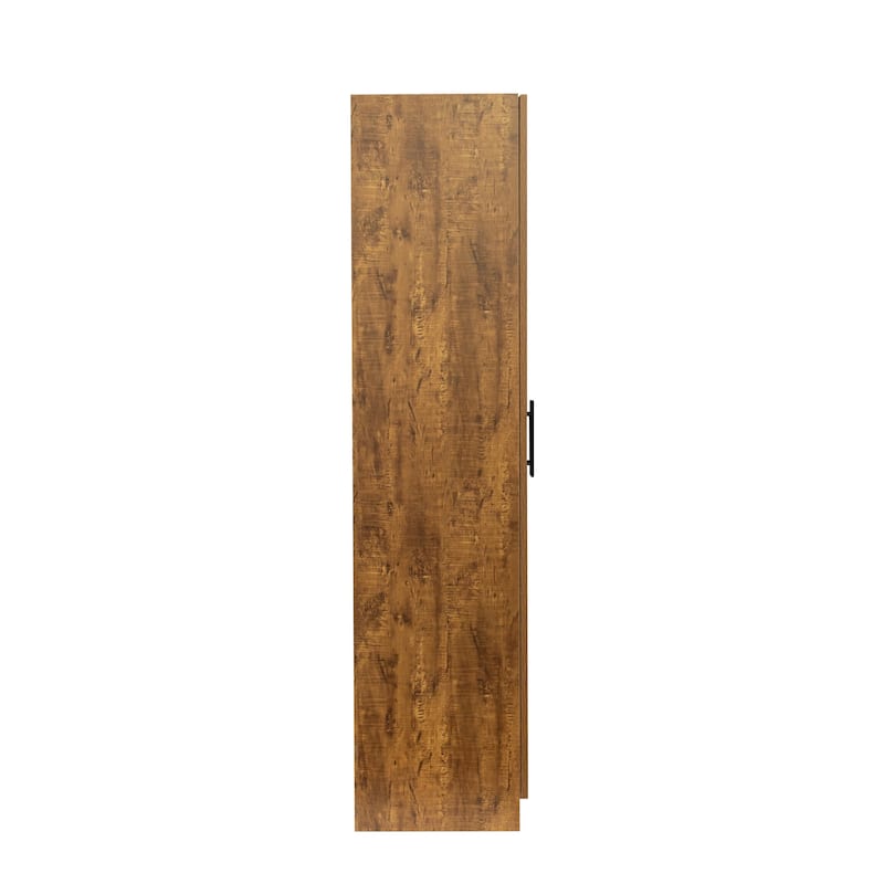 High wardrobe and kitchen cabinet with 2 doors and 3 partitions to separate 4 storage spaces