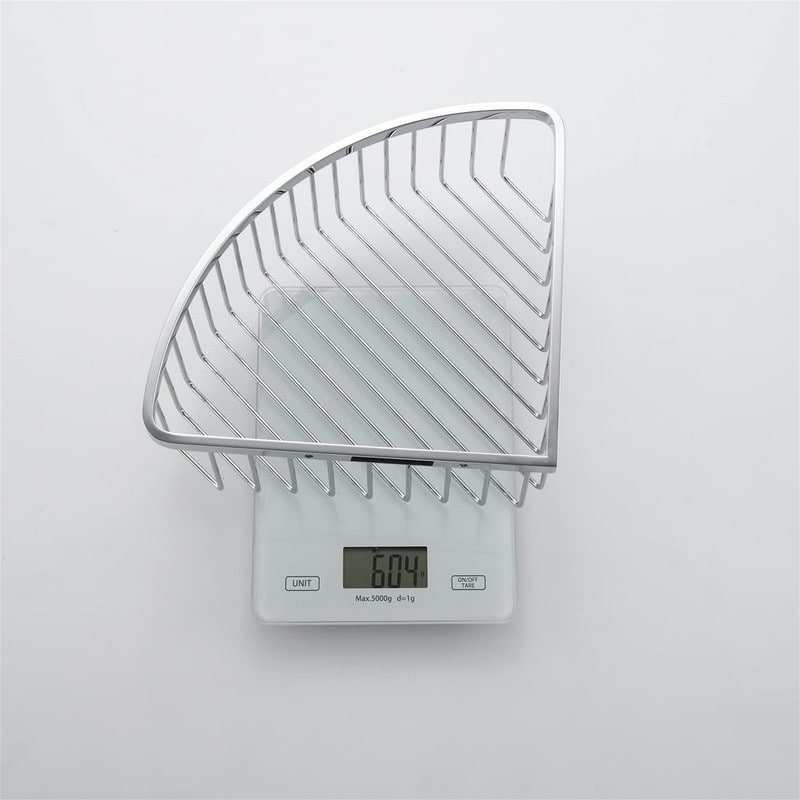 Shower Caddy Corner Shelf Basket - 9.05"D x 12"W x 3.14"H - Chrome