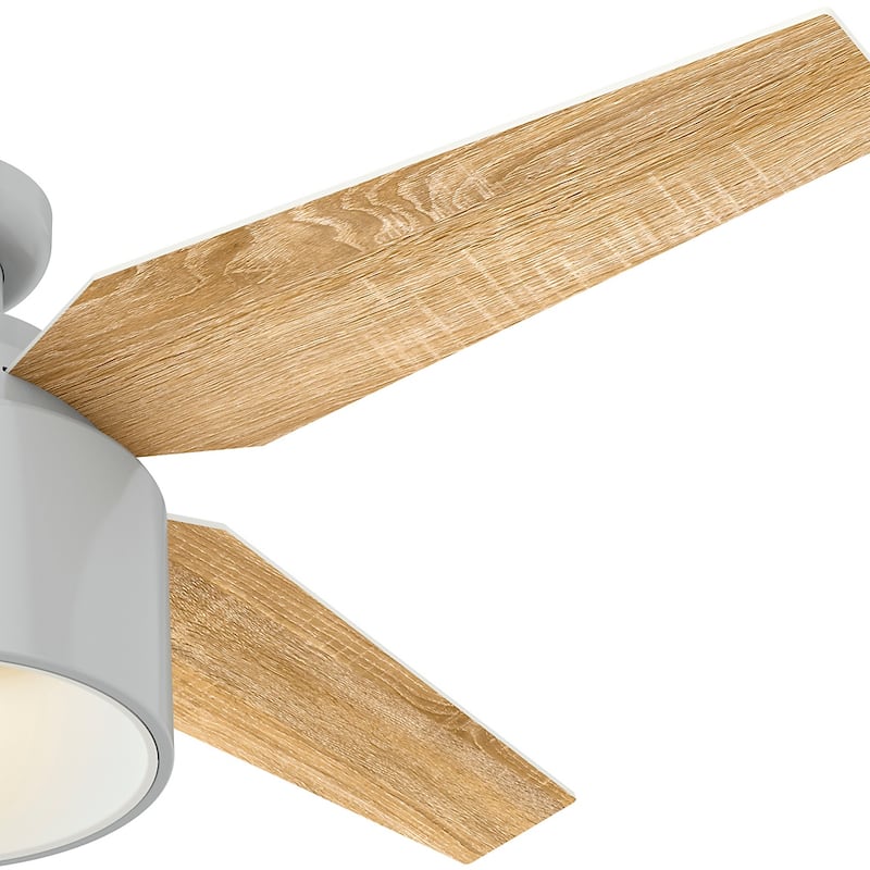 Hunter 52" Cranbrook Ceiling Fan with LED Light Kit and Remote - Mid-Century Modern, Low-Profile