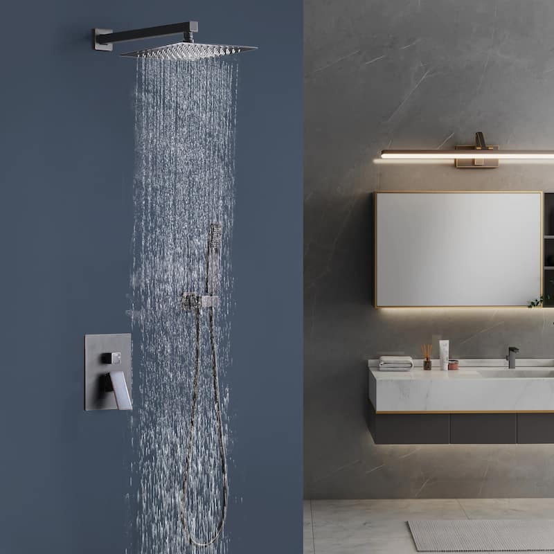 Topcraft 10-Inch Complete Shower System with Handheld Showerhead