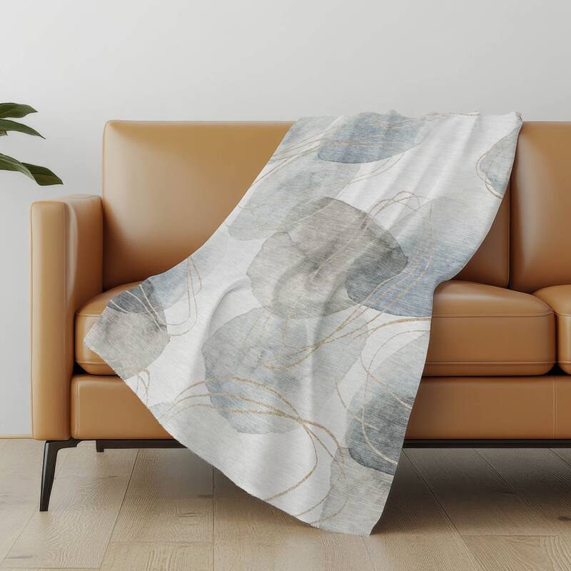 Premium Machine Washable Modern Glam Sherpa Throw Blanket