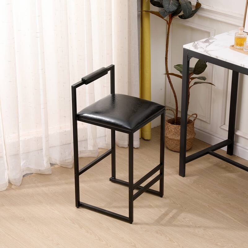 Bar Stool with Backrest Set of 2