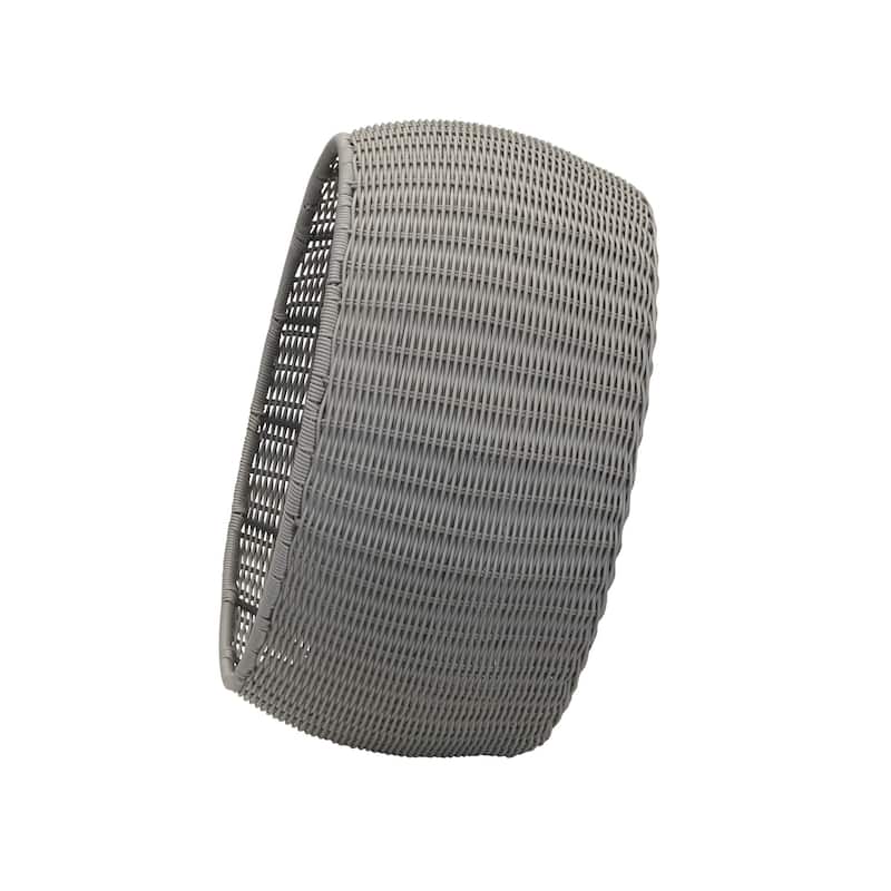 Household Essentials Handwoven Resin Storage Stool Ottoman