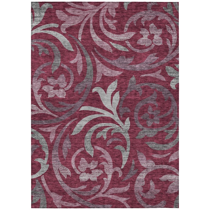 HomeRoots Floral Transitional Rectangle Outdoor Rug