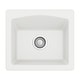 preview thumbnail 28 of 43, Karran Drop-in or Undermount Quartz Single Bowl Kitchen Sink White