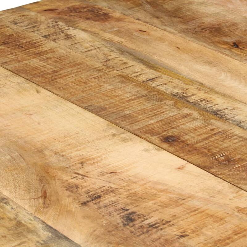 vidaXL Dining Table 86.6"x39.4"x29.9" Rough Mango Wood