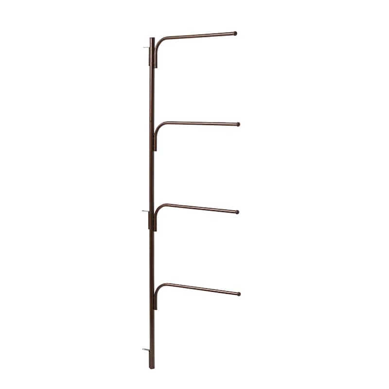 Household Essentials Hinge-It Clutterbuster Family Towel Bar - 1.0"L x 20.5"W x 70.0"H - Bronze