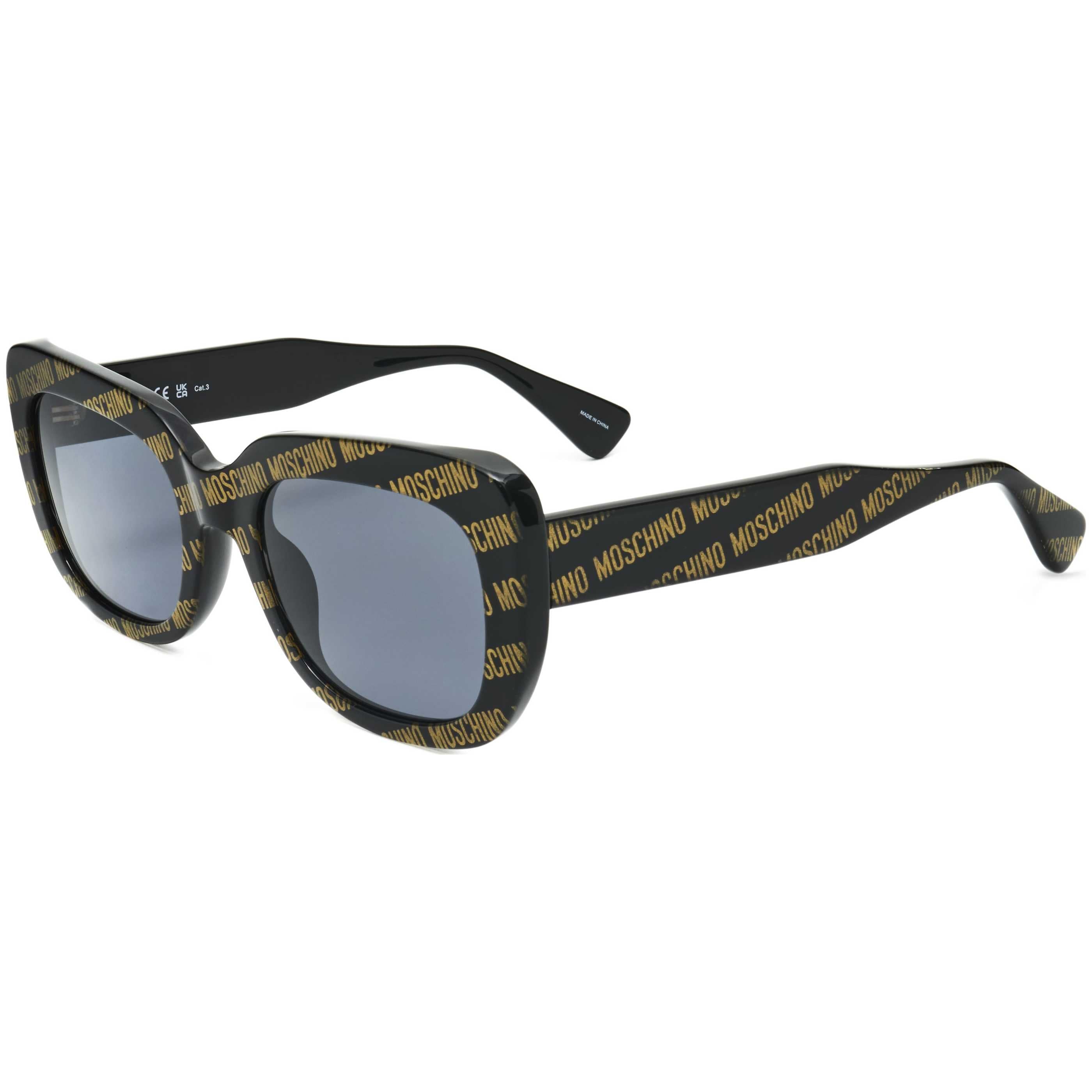 Moschino Black Logo Sunglasses Rubber Logo sunglasses | Moschino main image 3