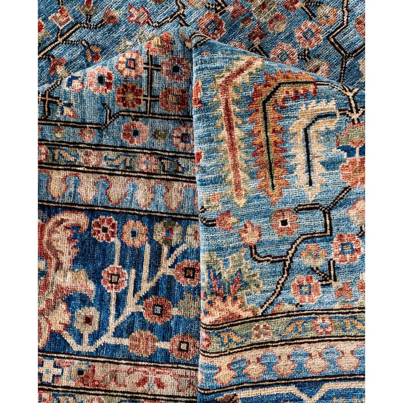 Serapi One-of-a-Kind Hand-Knotted Area Rug - Blue - 8' 0" x 9' 10"