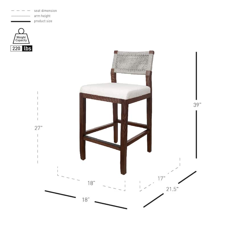 NPD Furniture Pierre Rope Counter Stool