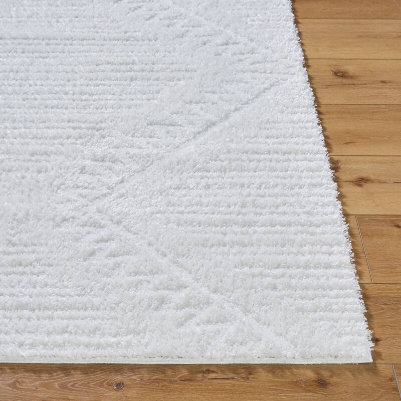 Livabliss Nomadic Boho Diamond Plush Area Rug