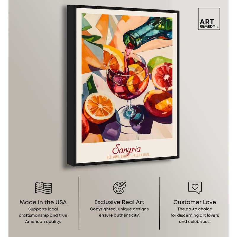 Sangria Recipe Poster Canvas by Art Remedy