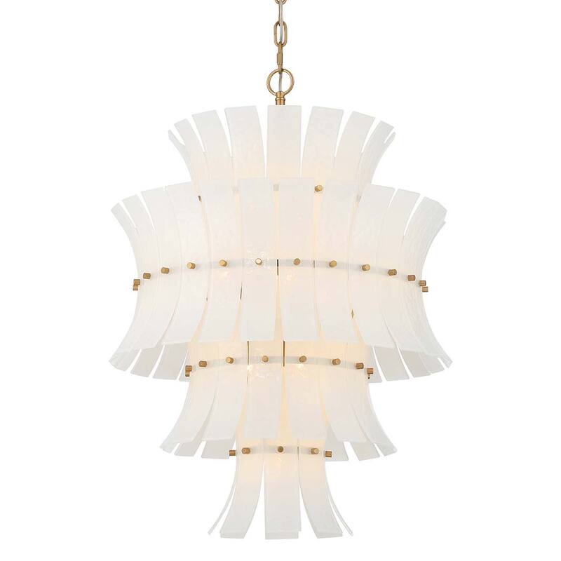Crystorama Lighting Group ABI-2006-WH Abigail 13 Light 23" Wide - Aged Brass