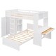 preview thumbnail 30 of 54, Multifunctional Design Loft Bed with Ladder, Wardrobe, Desk and Bookshelves, Full size