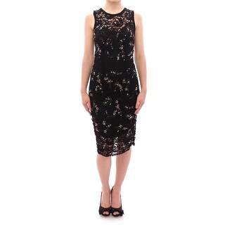 dolce and gabbana black floral dress