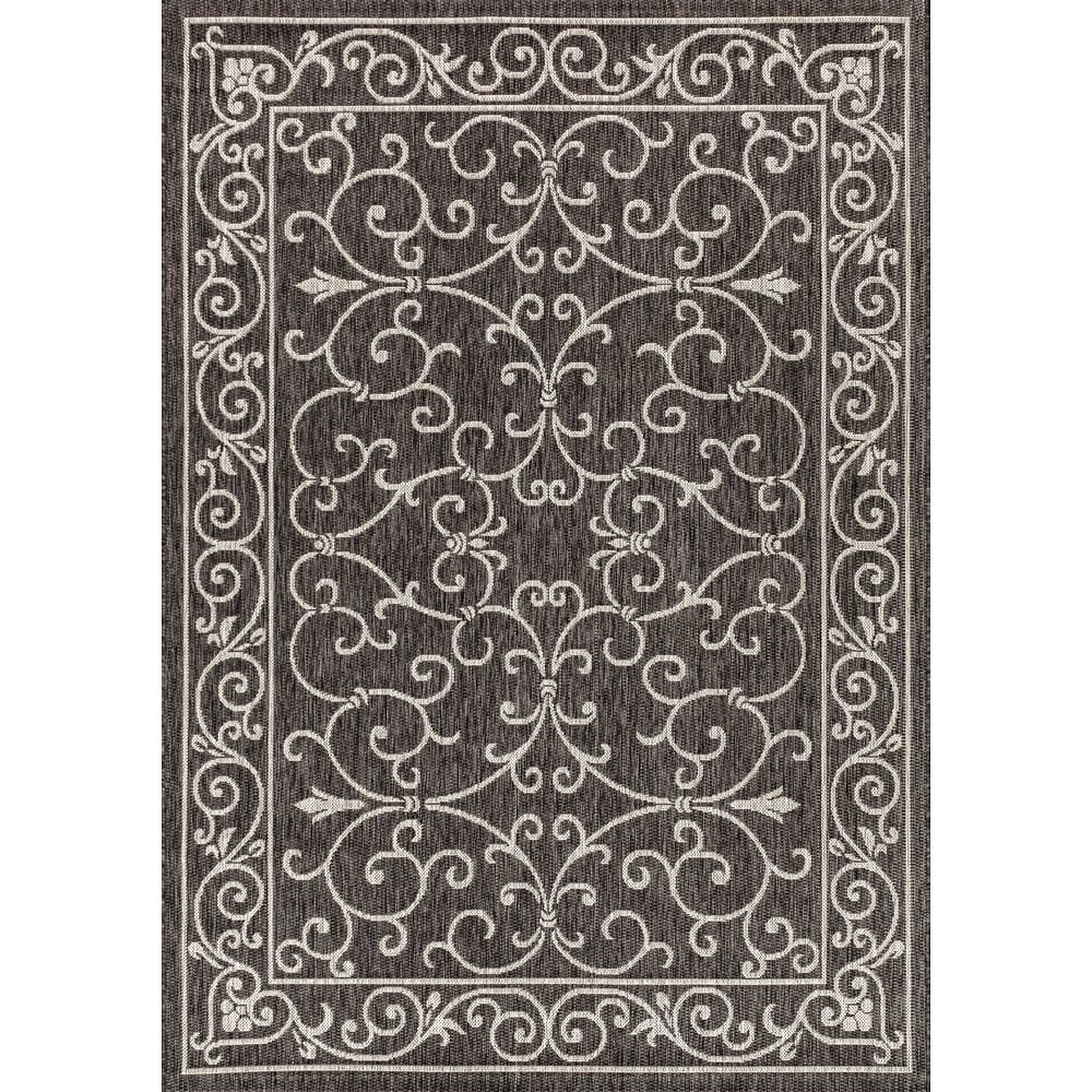 JONATHAN Y Filigree Textured Weave Indoor/Outdoor Area Rug