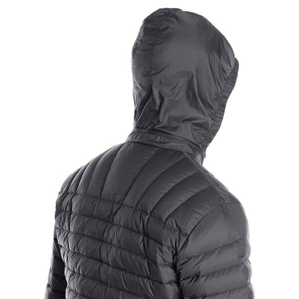 Shop Lacoste New Black Mens Size Xl Solid Quilted Packable Hooded