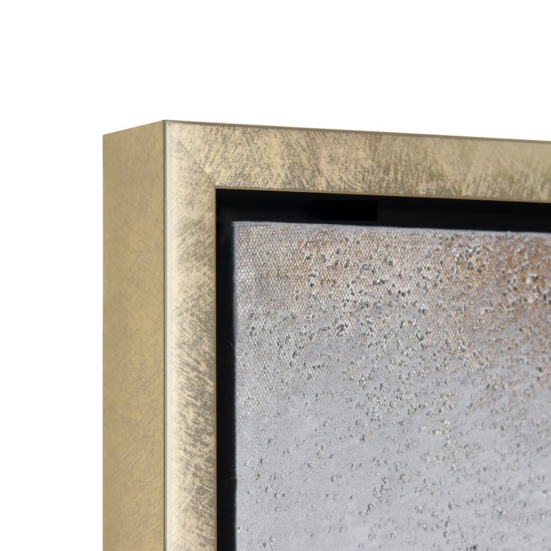 Pebble Road Textured Metallic Hand Painted Canvas Wall Art Set of 2
