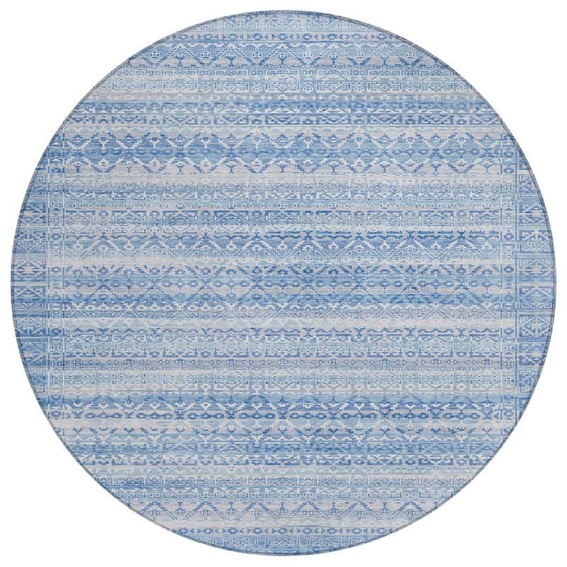 HomeRoots Striped Transitional Rectangle Outdoor Rug