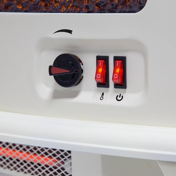 Muskoka 25-in Curved Front Infrared Panoramic Electric Stove in White