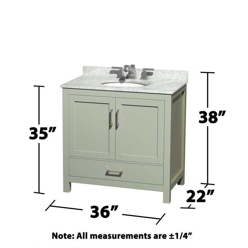 Wyndham Collection WCS141436SUNOMED Sheffield 36" Free Standing Single