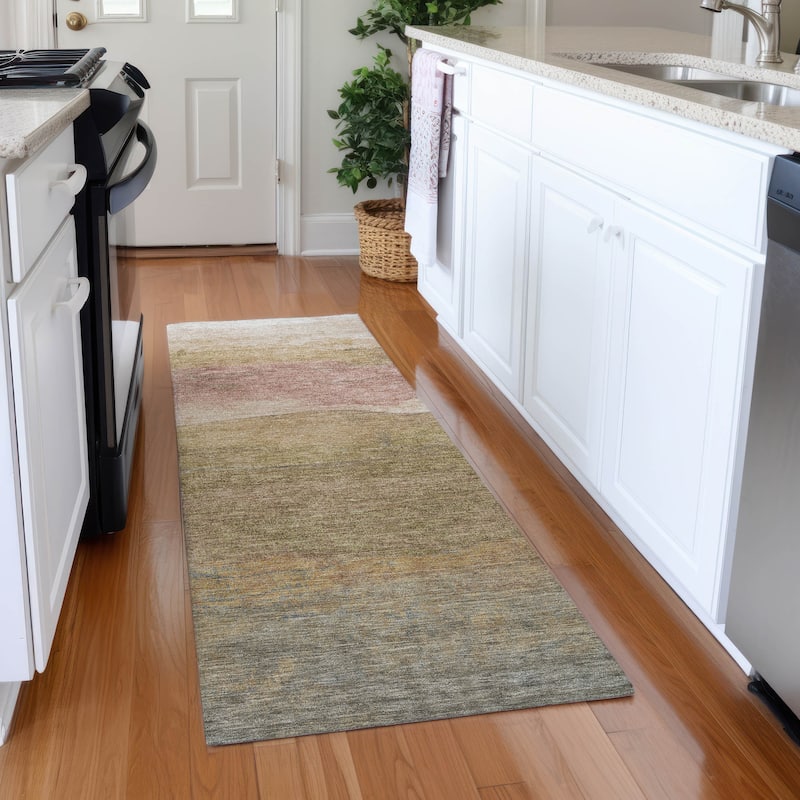 Premium Washable Super Soft Modern Ombre Mayfield Rug - Tan - 2'3" x 7'6"
