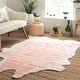 preview thumbnail 14 of 18, Nuloom Contemporary Stripped Safari Acrylic Faux Zebra Shaped Area Rug 5' x 6'7" - Pink - Novelty