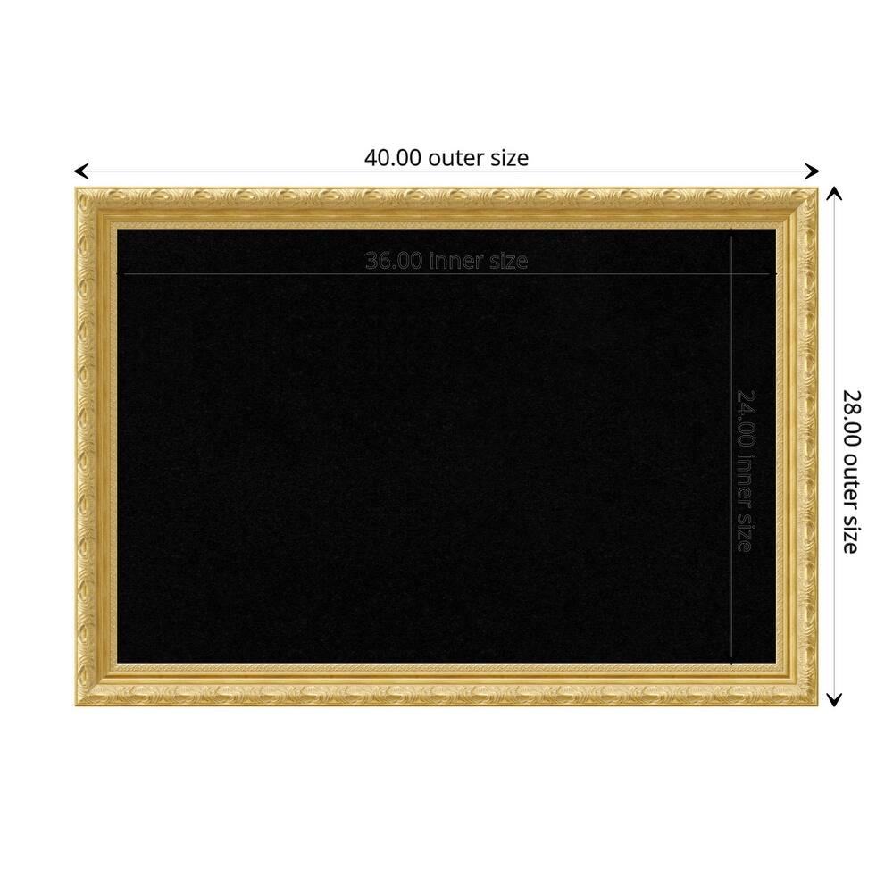 Versailles Gold Wood Framed Black Corkboard Bulletin Board