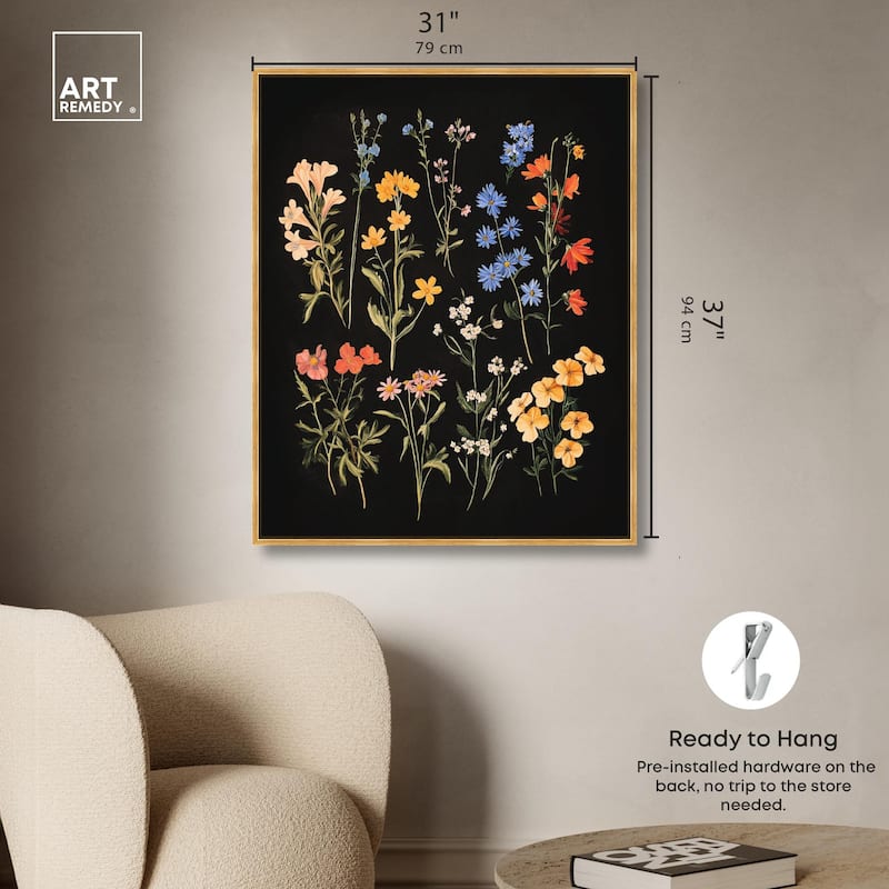 Darkling Daisies II Canvas by Art Remedy