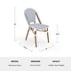 preview thumbnail 11 of 29, Martha Stewart All Weather Woven Bistro Table and Chairs Set with Aluminum Frames - 19"W x 21.75"D x 35"H