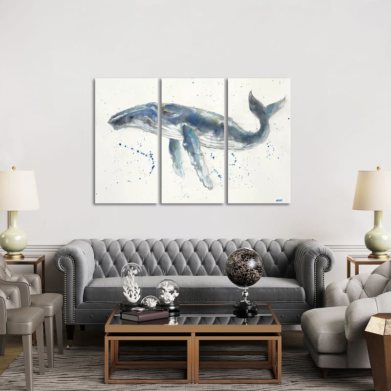 iCanvas "Humpback Whale" by Patti Mann 3-Piece Canvas Wall Art Set