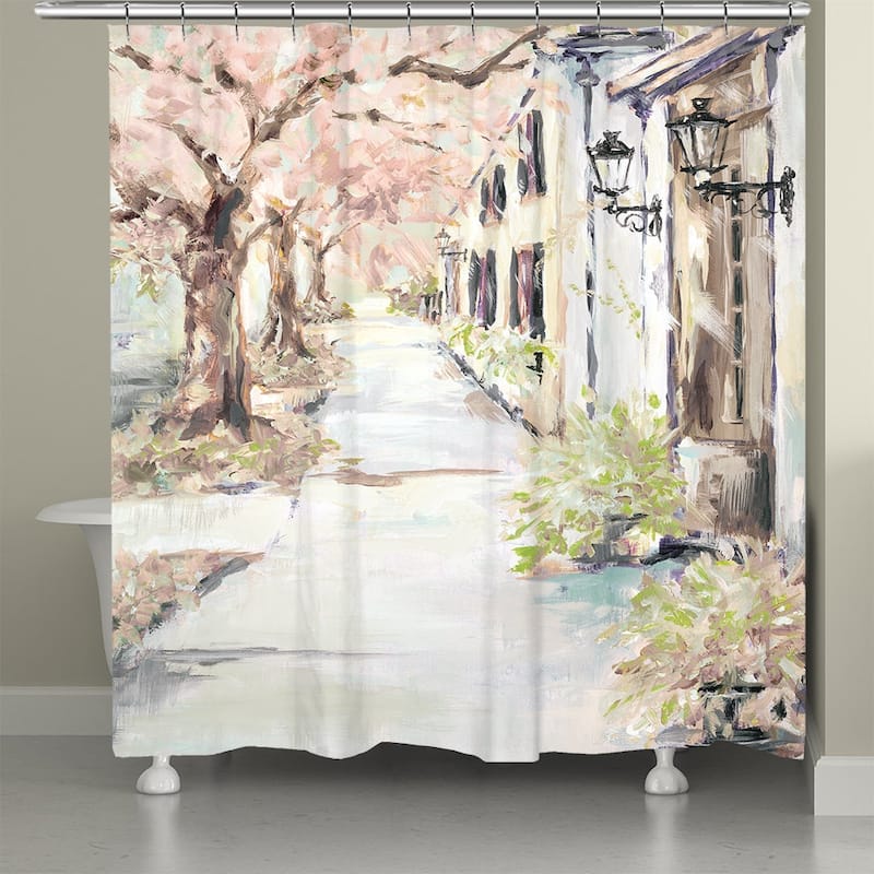 Laural Home A Walk In The City Shower Curtain 71x72