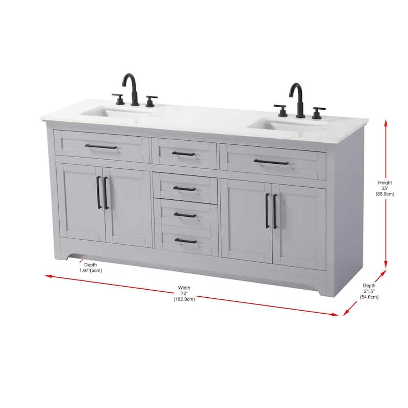 Nathaniel Double Bathroom Vanity (54-84 inch)