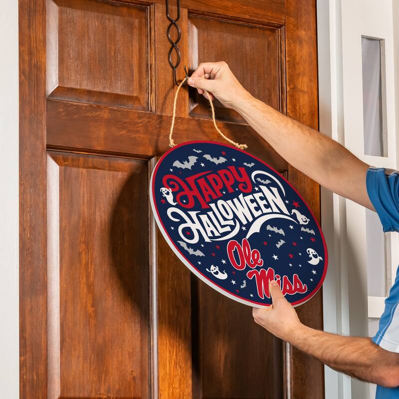 Ole Miss 18" x 18" Halloween Door Décor Wall Sign