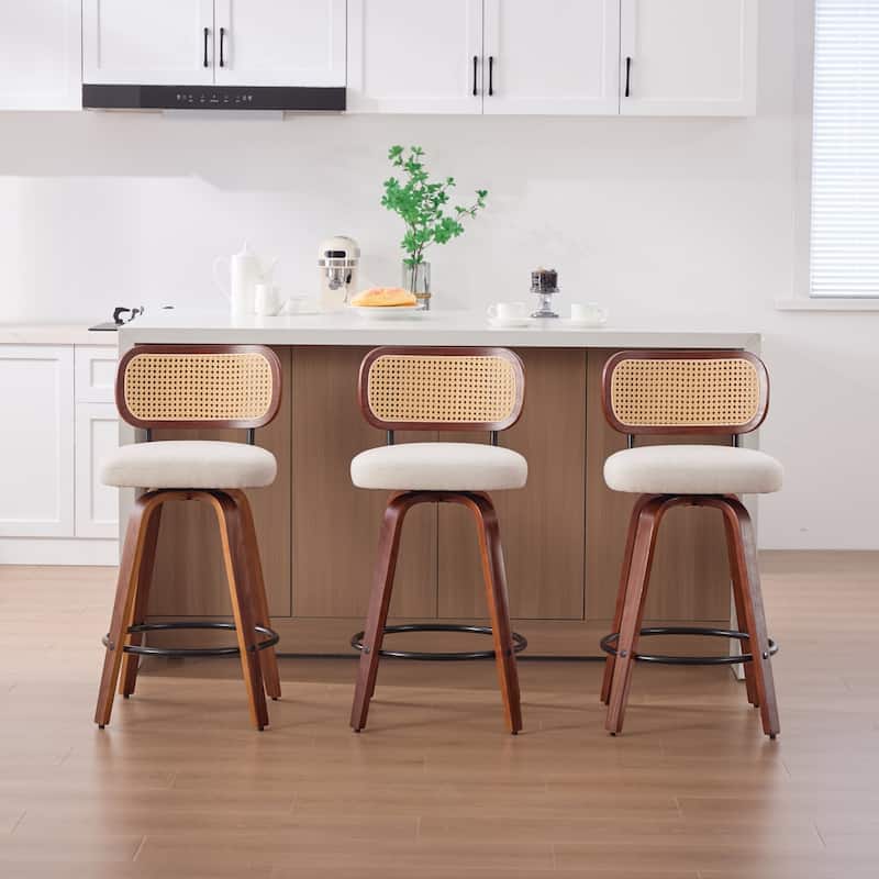 Set of 3 26-Inch Counter Height Bar Stools