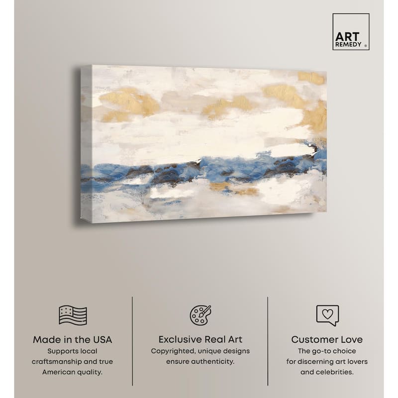 Mountain Mist Canvas Digital Abstract Art by Art Remedy, Gallery Wrapped