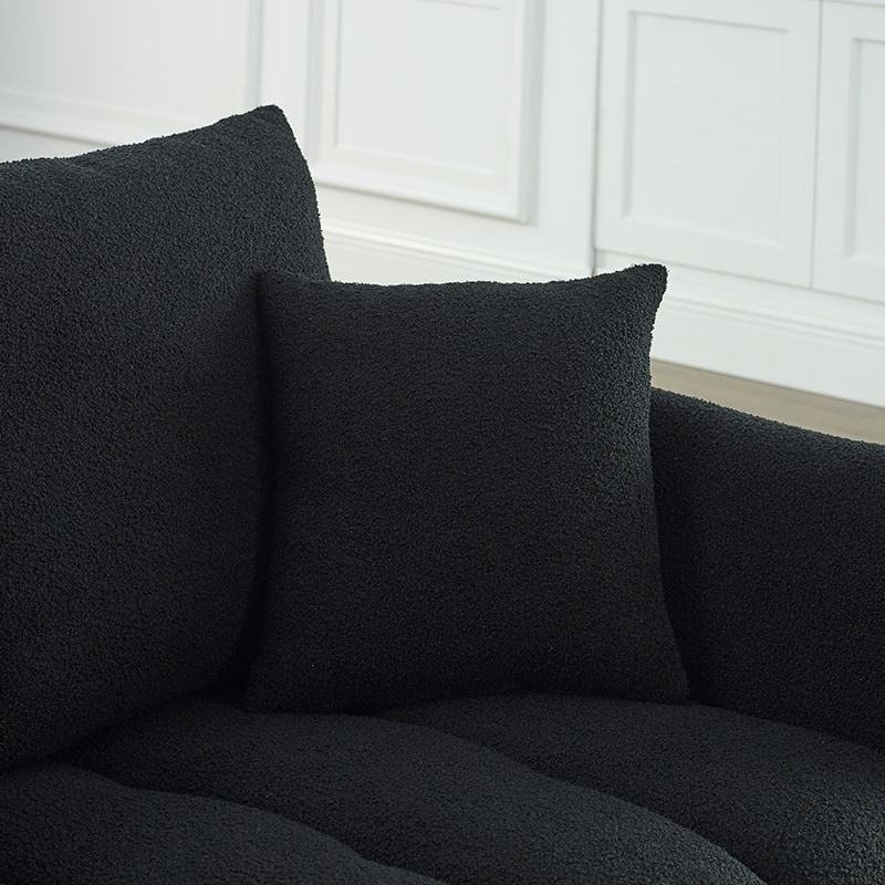 Oversized Teddy Fabric Upholstered Sofa