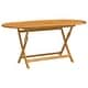 preview thumbnail 2 of 5, vidaXL Folding Patio Table 63"x33.5"x29.5" Solid Eucalyptus Wood