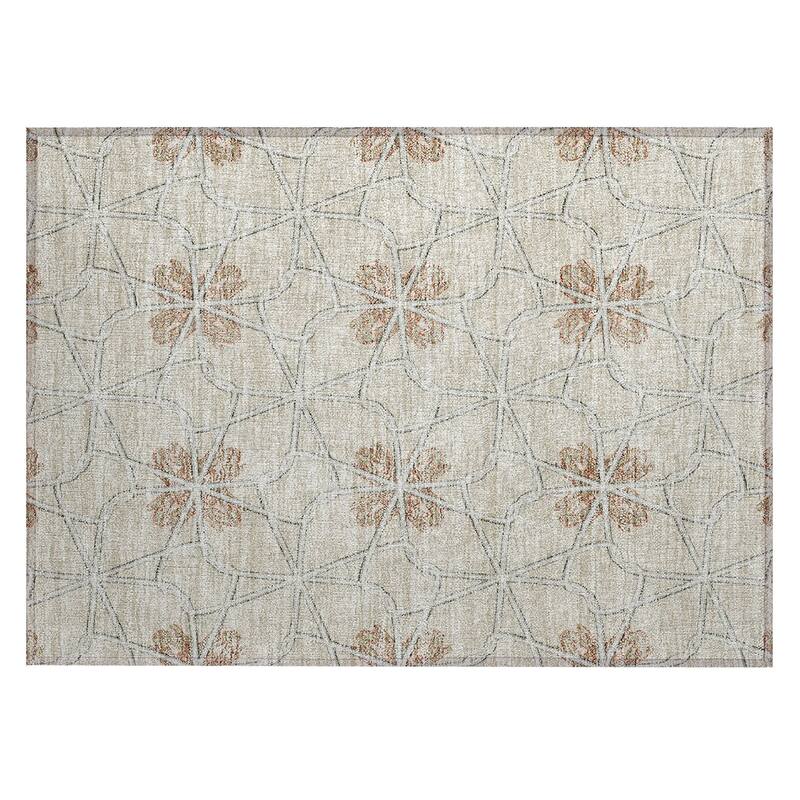 Machine Washable Indoor/ Outdoor Chantille Contempoary Whimsy Rug
