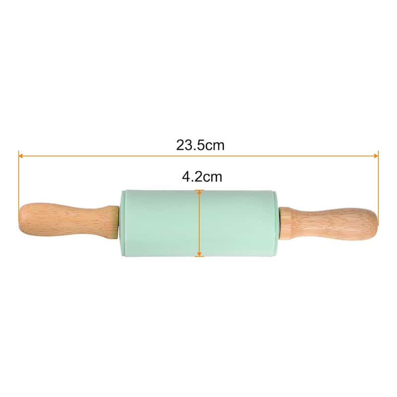 Kitchen Silicone Rolling Pins for Baking Non-stick - Aquamarine - 23.5cm x 4.2cm