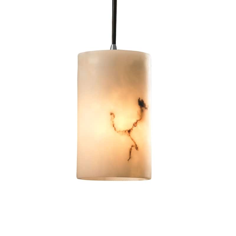 Justice Design LumenAria Flat 1-light Brushed Nickel Mini-pendant
